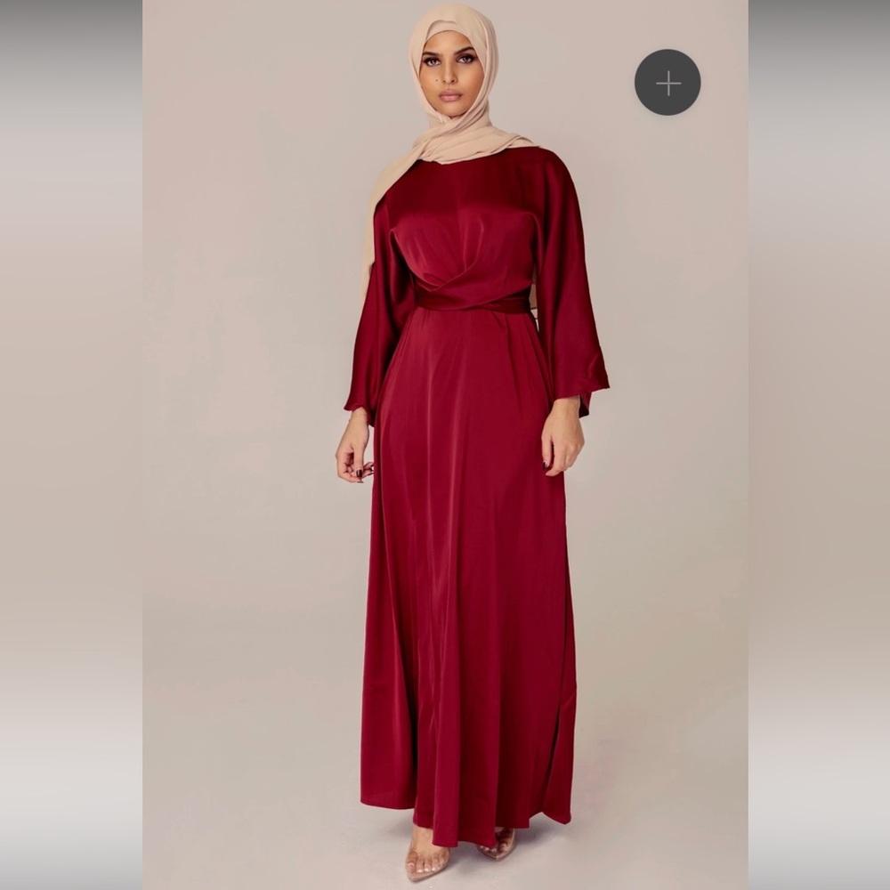 Red Satin Dress